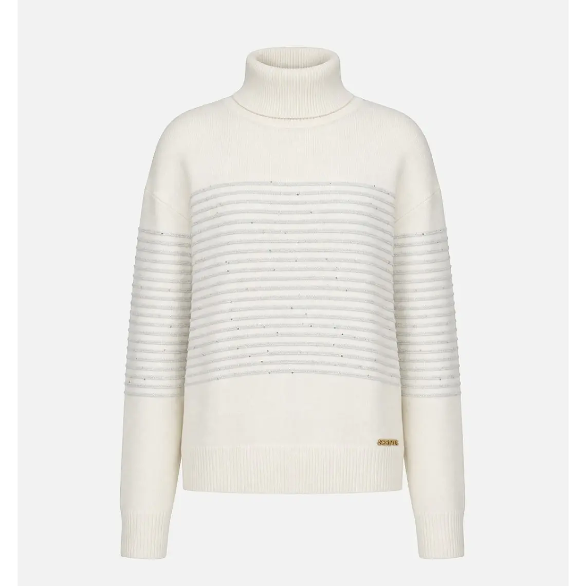 CAMISOLA DE GOLA ALTA COM RELEVO E BRILHO SCRIPTA 3