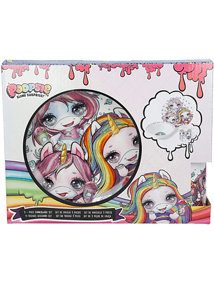 Set 3 piezas ceramica en caja Poopsie