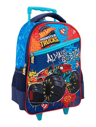 Mochila Hot Wheels Con Lonchera Y Estuche Hotwheels Mochila Con Rueda