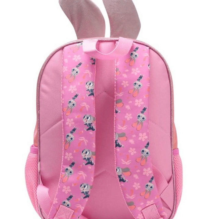 Mochila Con Orejas Hoops Zootopia Disney Rosa 3d 2