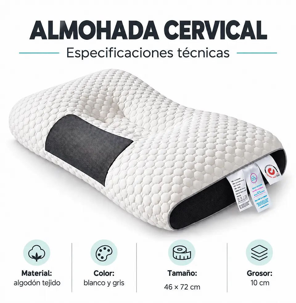 Almohada Cervical Ergonómica 3