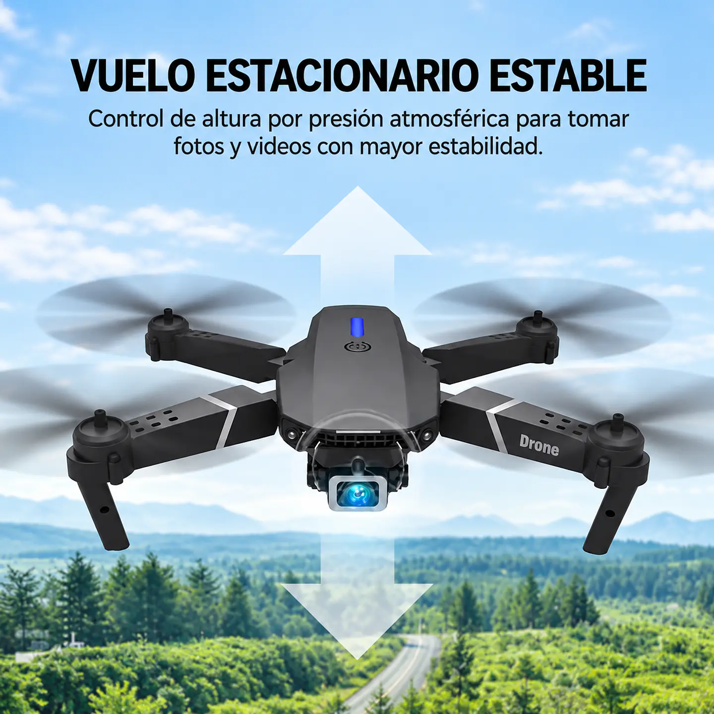 Dron Plegable con Doble Cámara 4K HD y Control Remoto 4