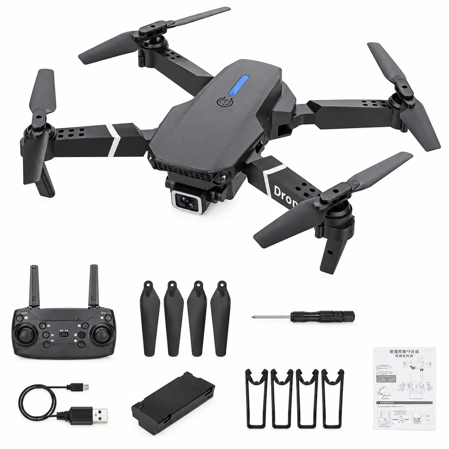 Dron Plegable con Doble Cámara 4K HD y Control Remoto 2