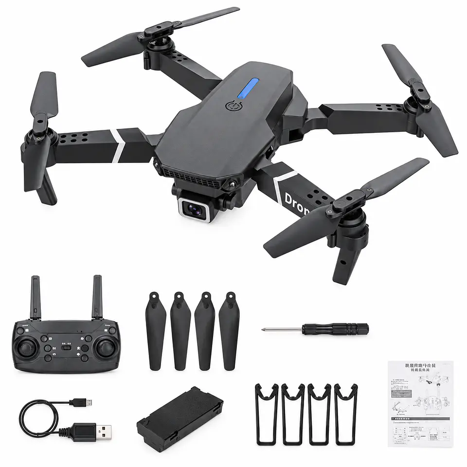 Dron Plegable con Doble Cámara 4K HD y Control Remoto 2