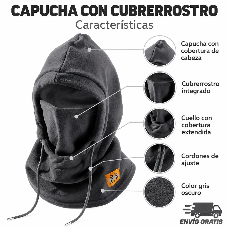 Pasamontañas Cortavientos para Hombre y Mujer. 2