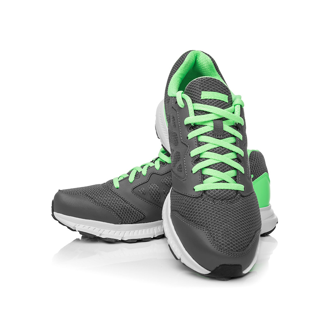 Green and Grey Running Sneakers 2