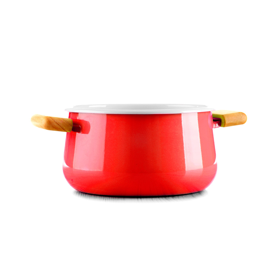 Red Ceramic Saucepan