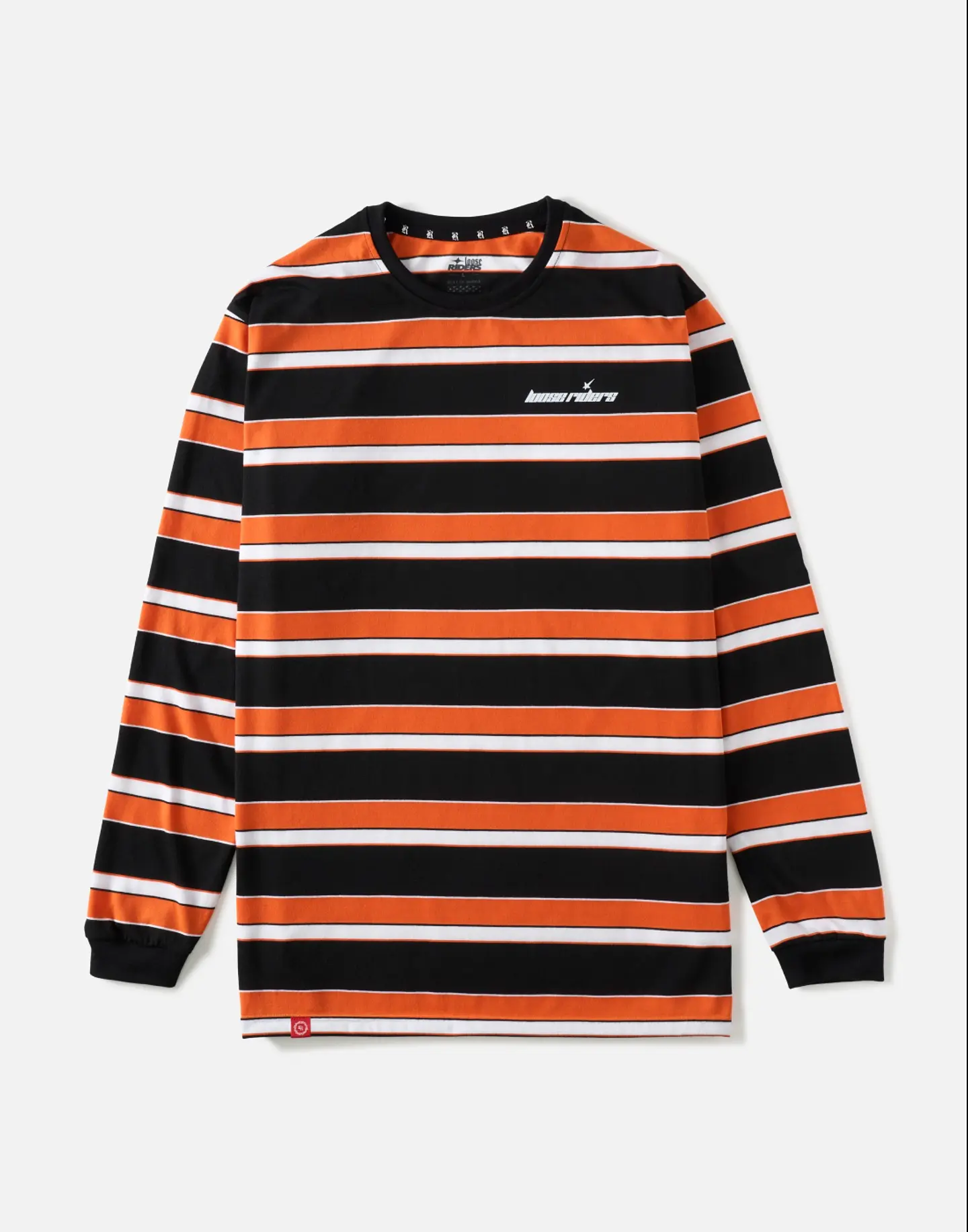 Polera Loose Riders Austin Black Naranjo 1