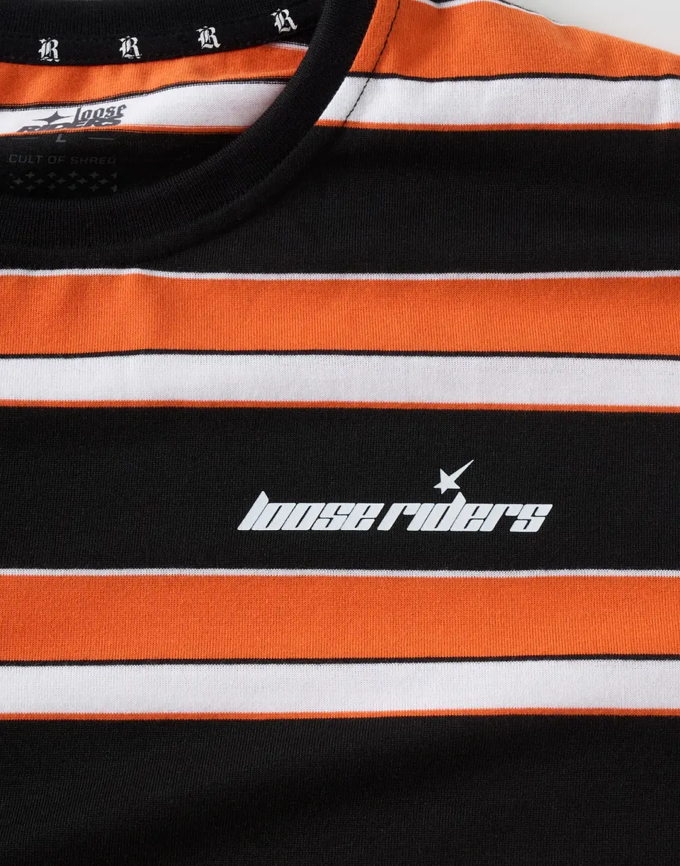 Polera Loose Riders Austin Black Naranjo 2