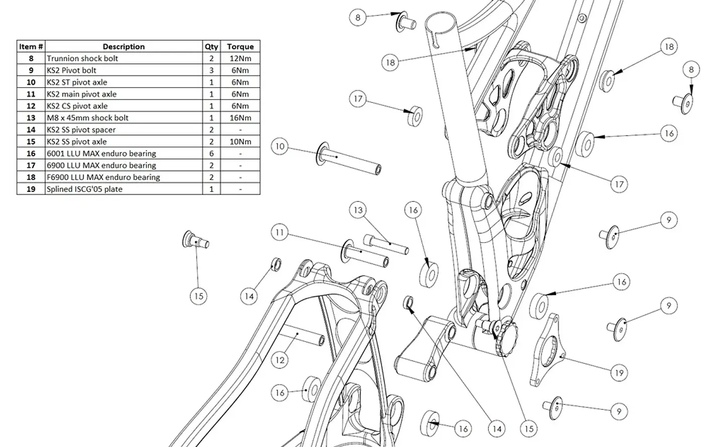 Kit Bujes y Pernos Banshee KS2 3