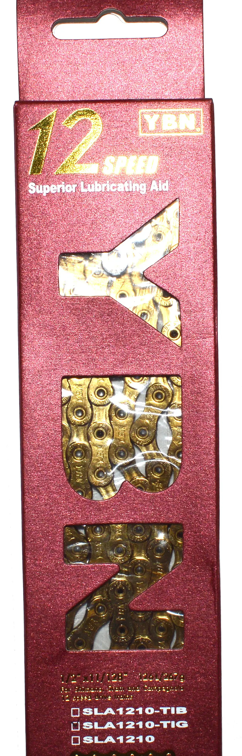 Cadena 12 Velocidades YBN ORO Auto-lubricada 1