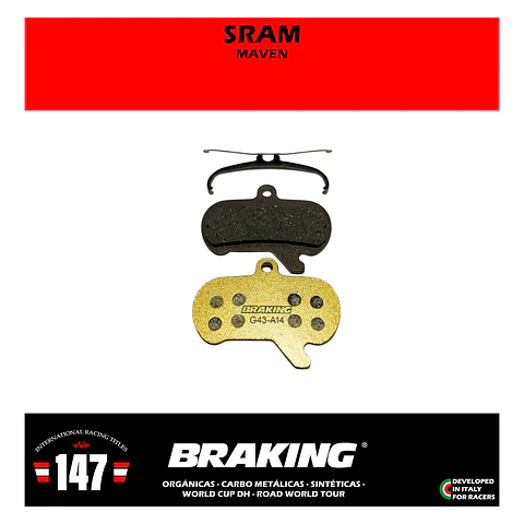 Pastillas de frenos Braking para Sram Maven