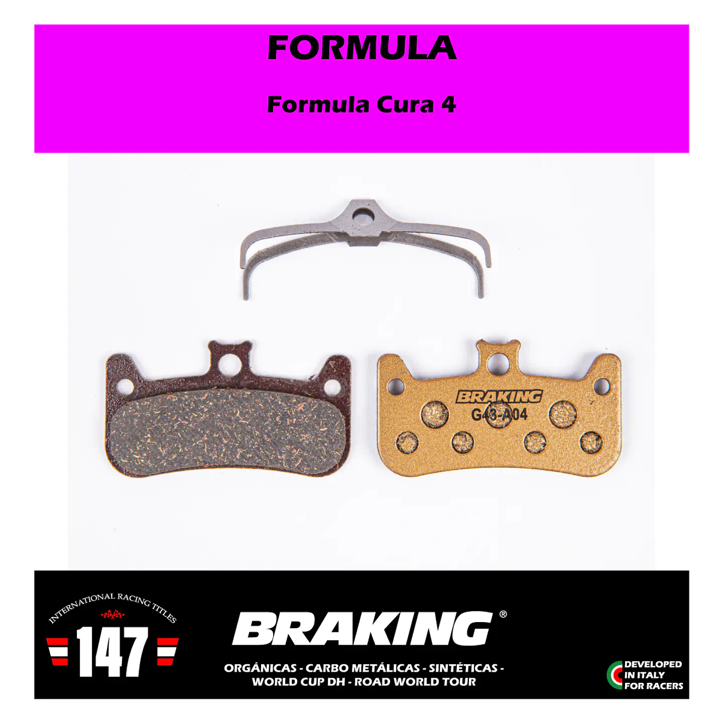 Pastillas de freno Braking para Formula Cura 4 2