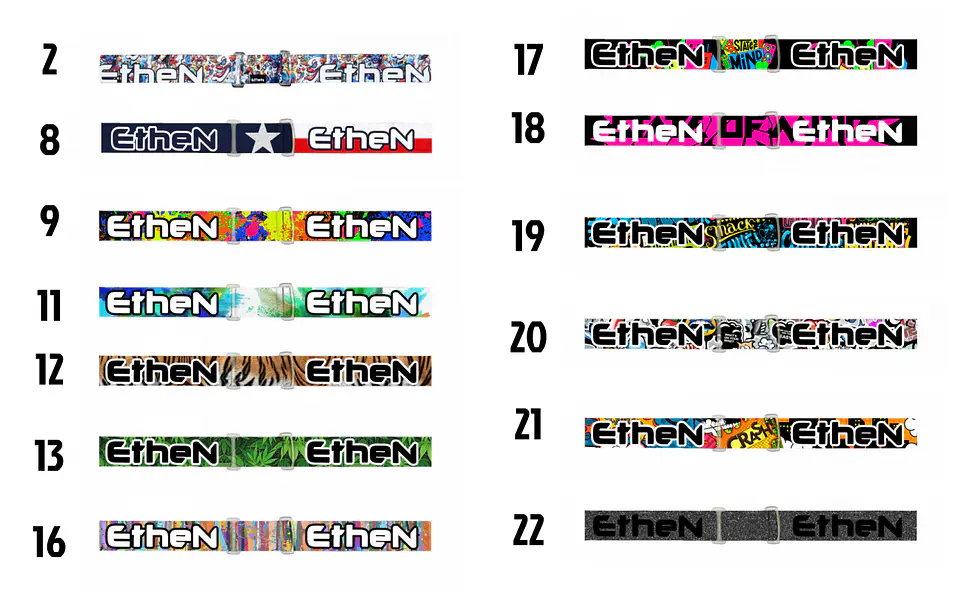 Elásticos Antiparras EtheN — Diseños 12 a 22 1
