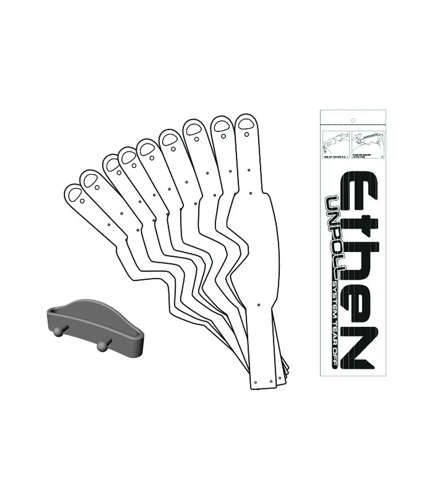Tear Off EtheN 06 GP / EN / EVO — con adaptador (10 uds) 1