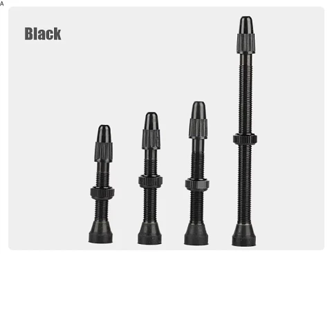 Válvula Tubeless 44 mm Negra de Aluminio