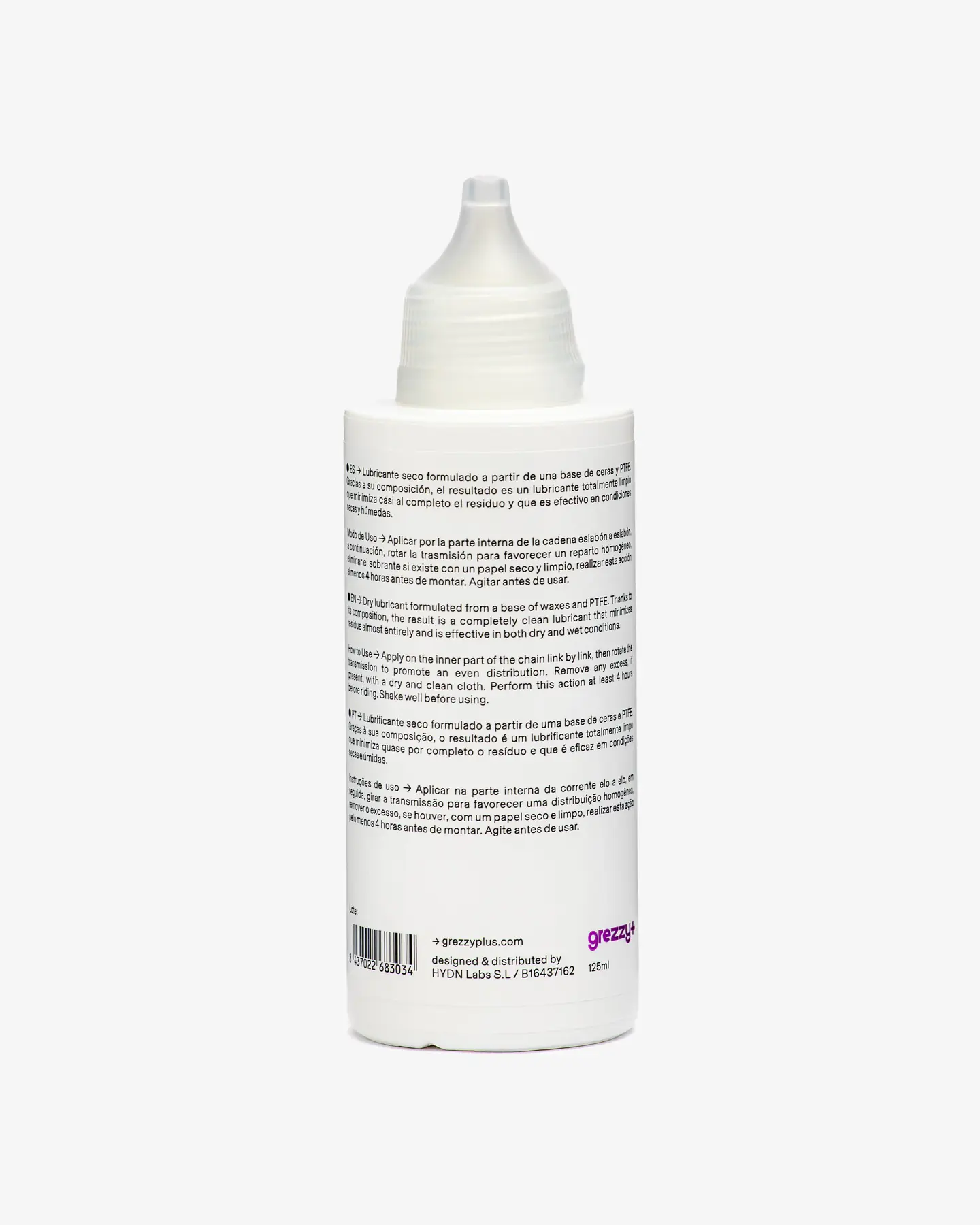 Lubricante para Bicicleta Grezzy+ Hyperlube Formula 125 ml 3