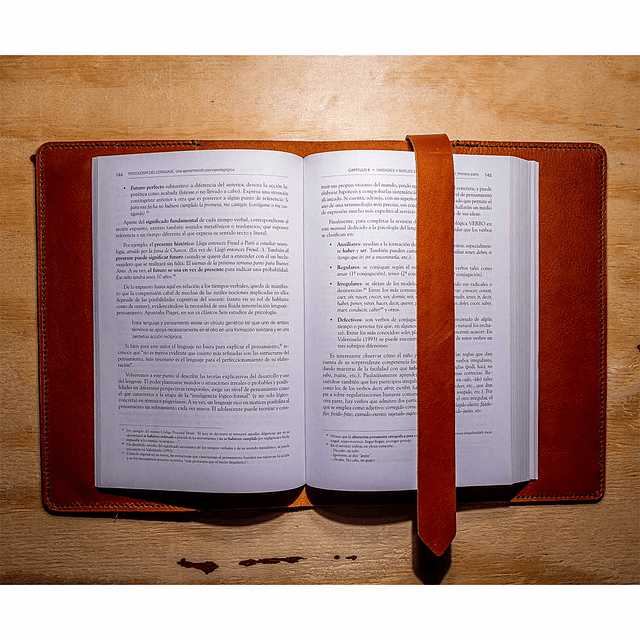 Funda Pehuén para libro - biblia - cuaderno con marcador de página caramelo