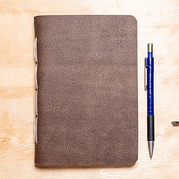 Libreta Semillero 120 hojas fijas café claro relieve