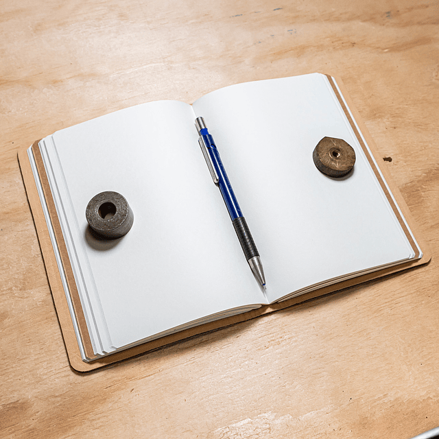 Libreta Semillero 120 hojas fijas azul relieve