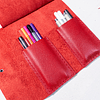 Estuche rojo para lápices