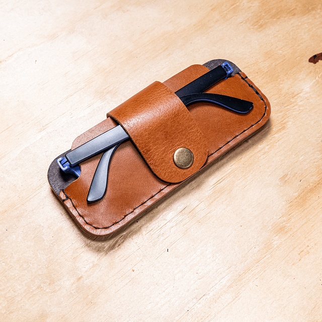 Estuche Pitío para lentes caramelo y café