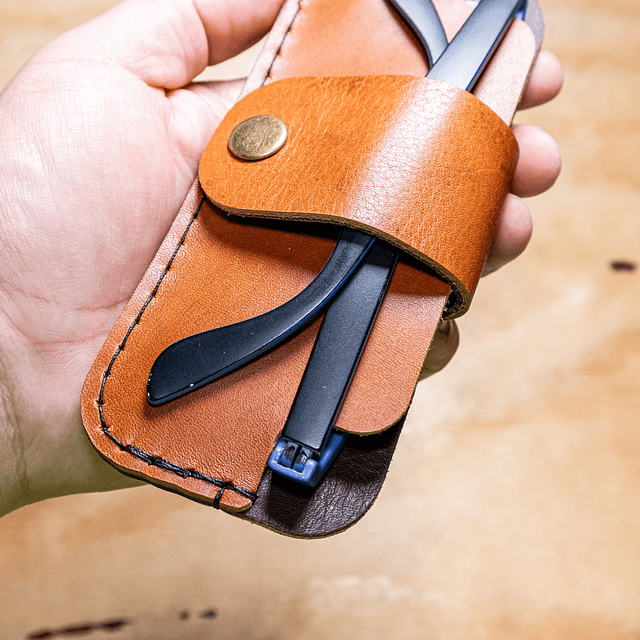 Estuche Pitío para lentes caramelo y café