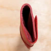 Estuche rojo roll-up para lápices bolsillos de colores