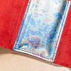 Estuche rojo roll-up para lápices bolsillos de colores