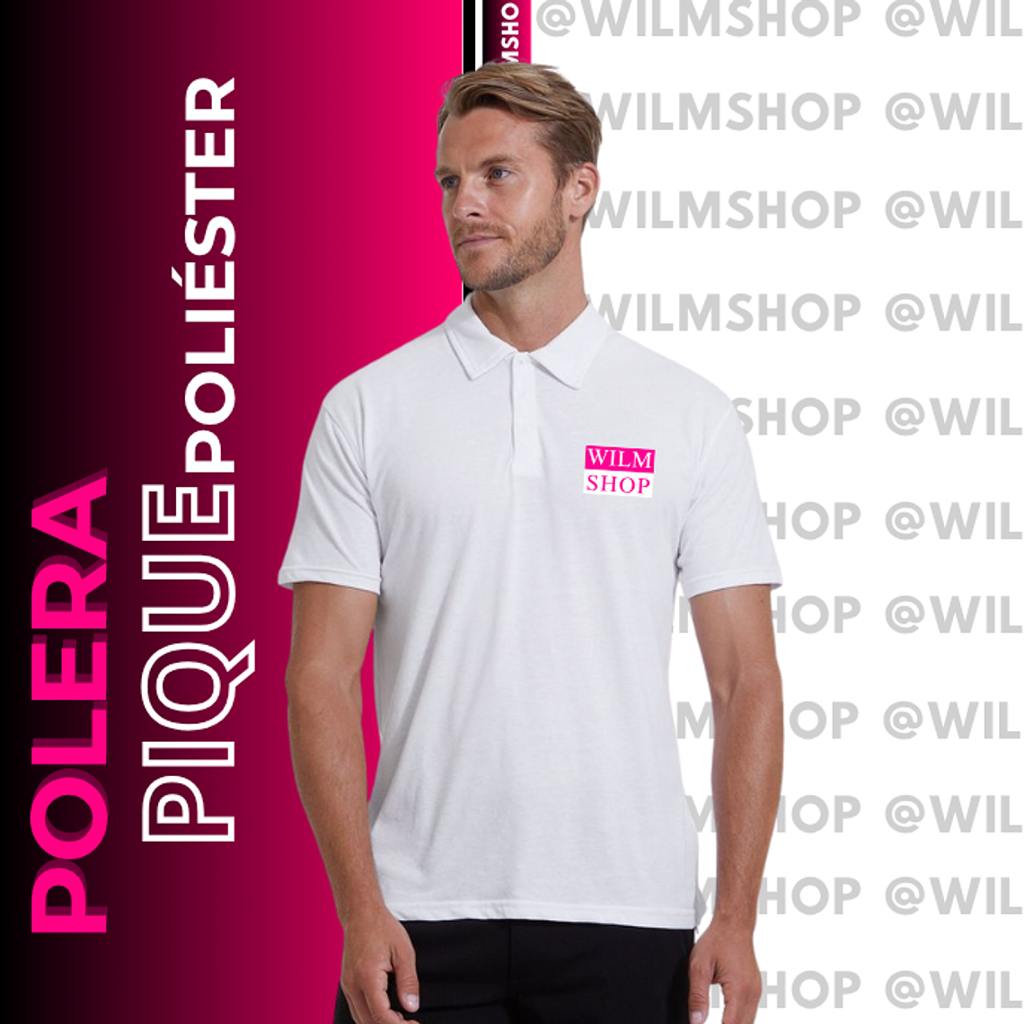 Polera Pique Personalizada Logotipo UNISEX (100% POLIÉSTER) 1