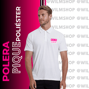 Polera Pique Personalizada Logotipo UNISEX (100% POLIÉSTER)
