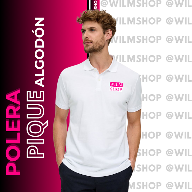 Polera Pique Personalizada Logotipo UNISEX (60% ALGODÓN) 1
