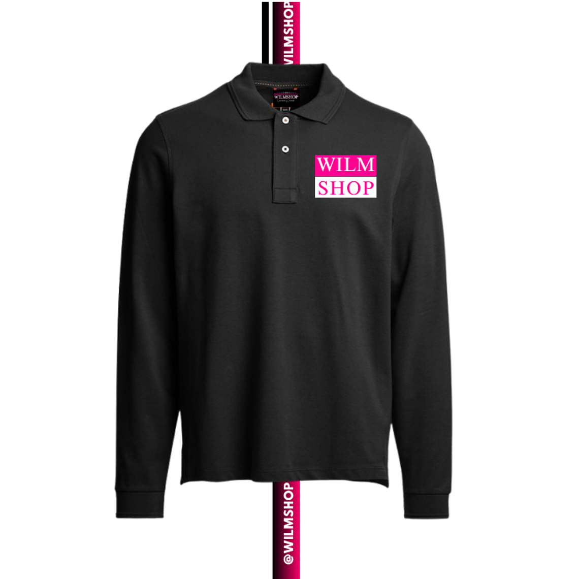 Polera Pique Manga Larga Personalizada Logotipo UNISEX 3