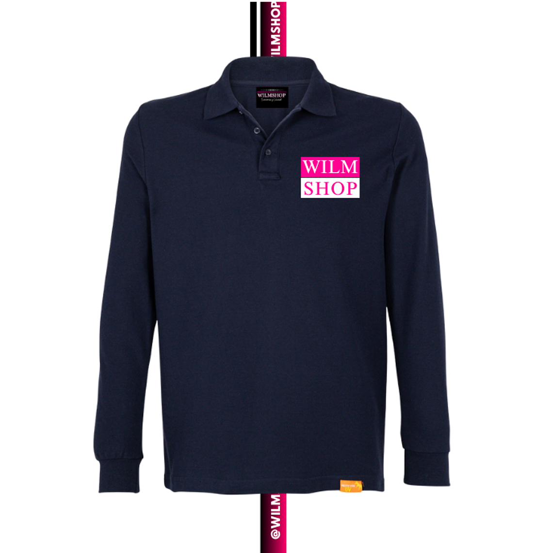 Polera Pique Manga Larga Personalizada Logotipo UNISEX 4