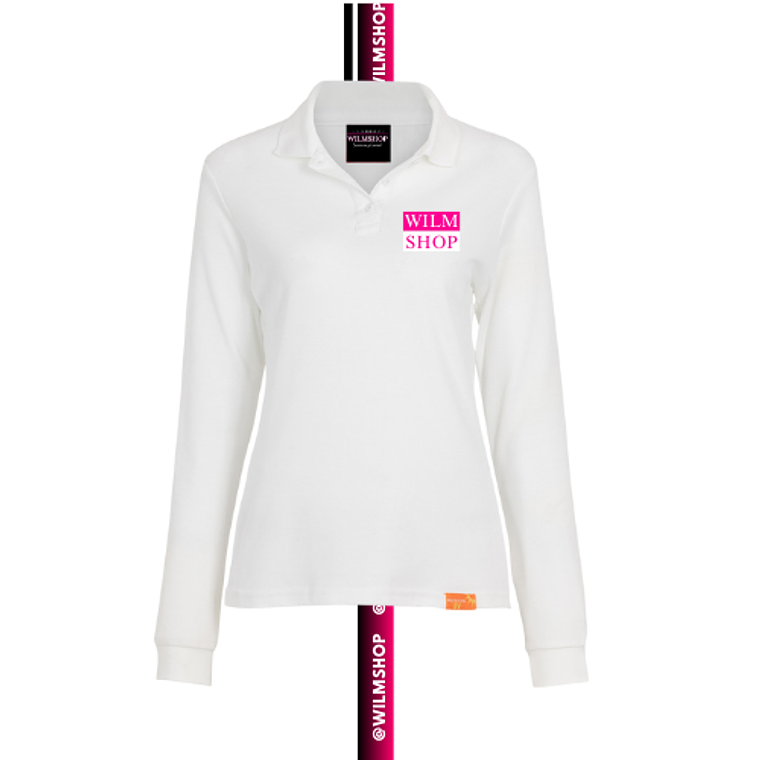 Polera Pique Manga Larga Personalizada Logotipo DAMA 2