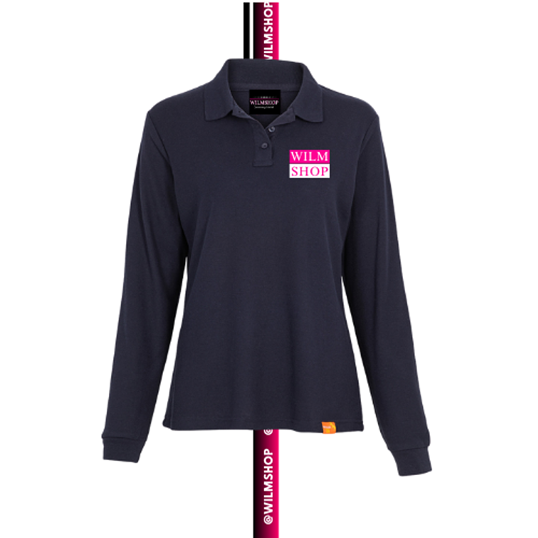 Polera Pique Manga Larga Personalizada Logotipo DAMA 4