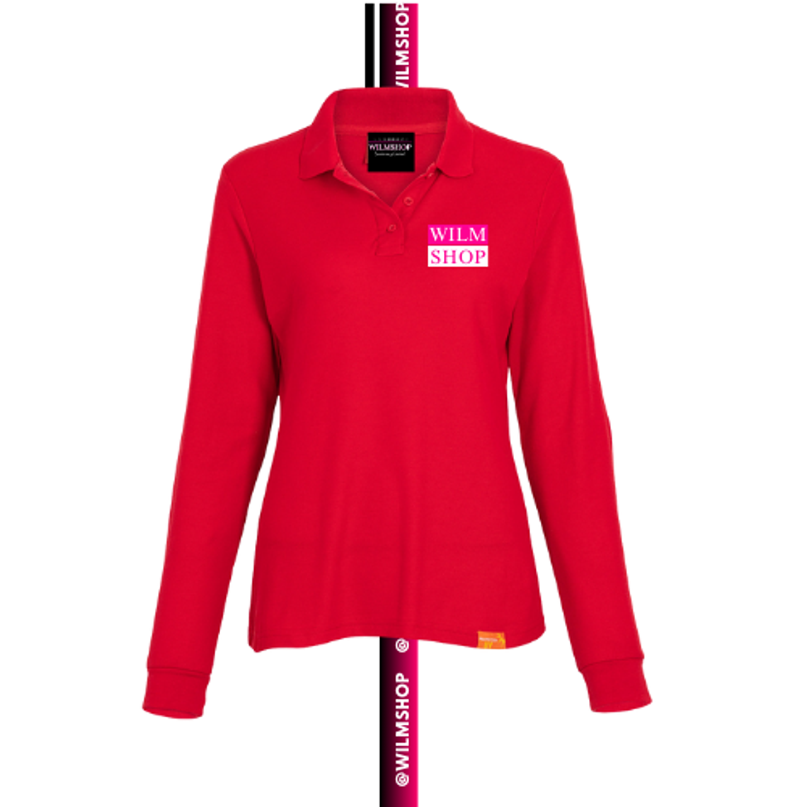 Polera Pique Manga Larga Personalizada Logotipo DAMA 5