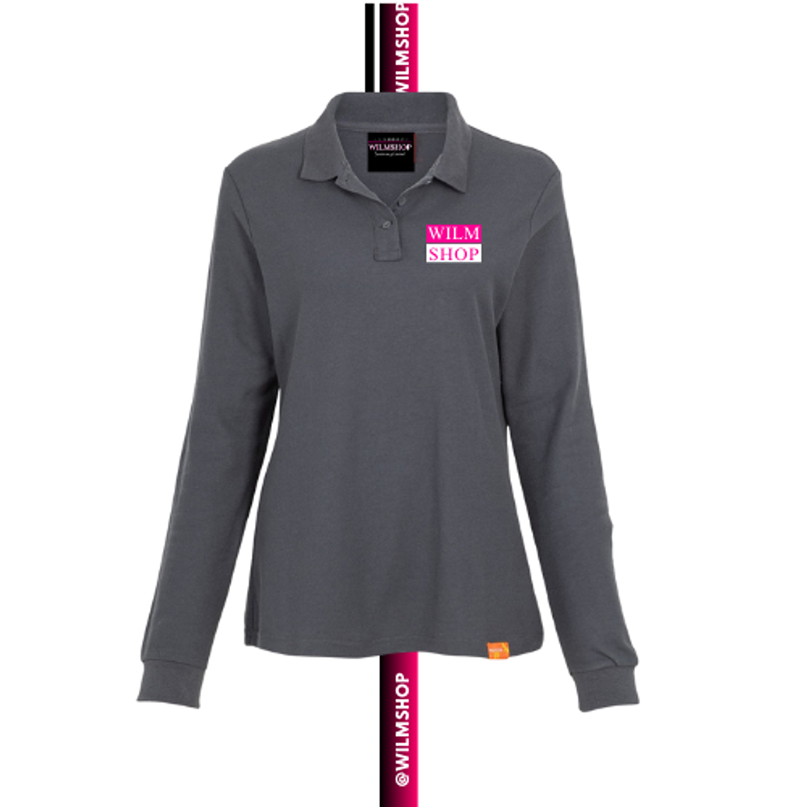 Polera Pique Manga Larga Personalizada Logotipo DAMA 7