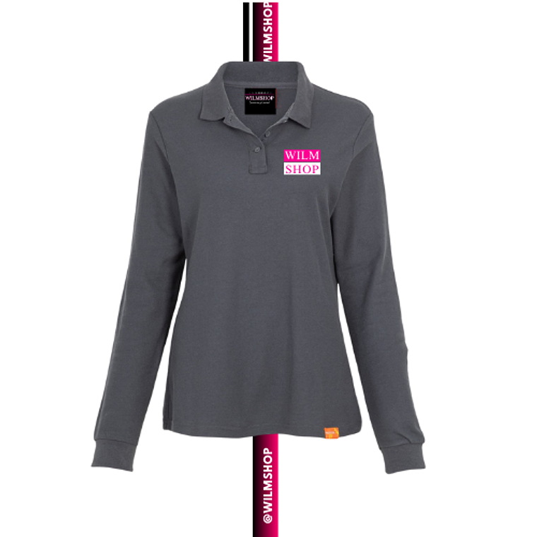 Polera Pique Manga Larga Personalizada Logotipo DAMA 7