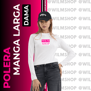 Polera Manga Larga Personalizada DAMA (100% ALGODÓN)