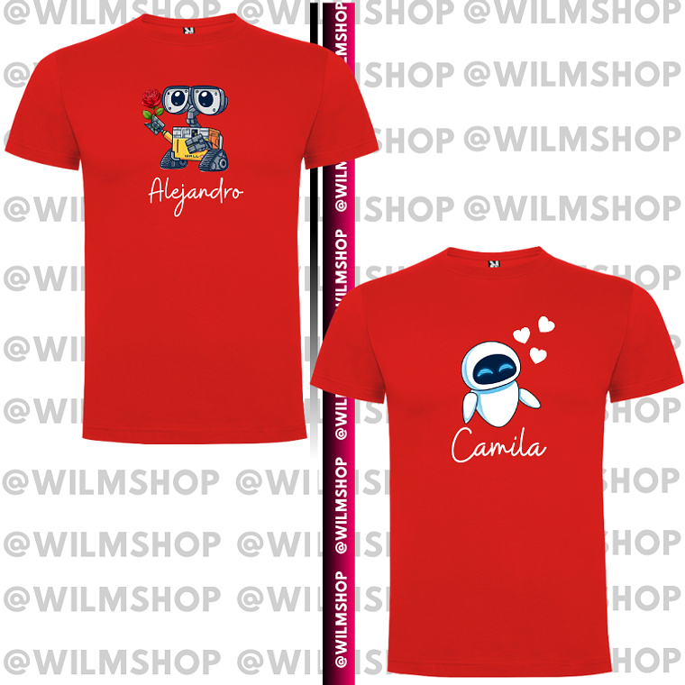 PACK POLERAS COUPLE SAN VALENTIN PIXAR #01 4