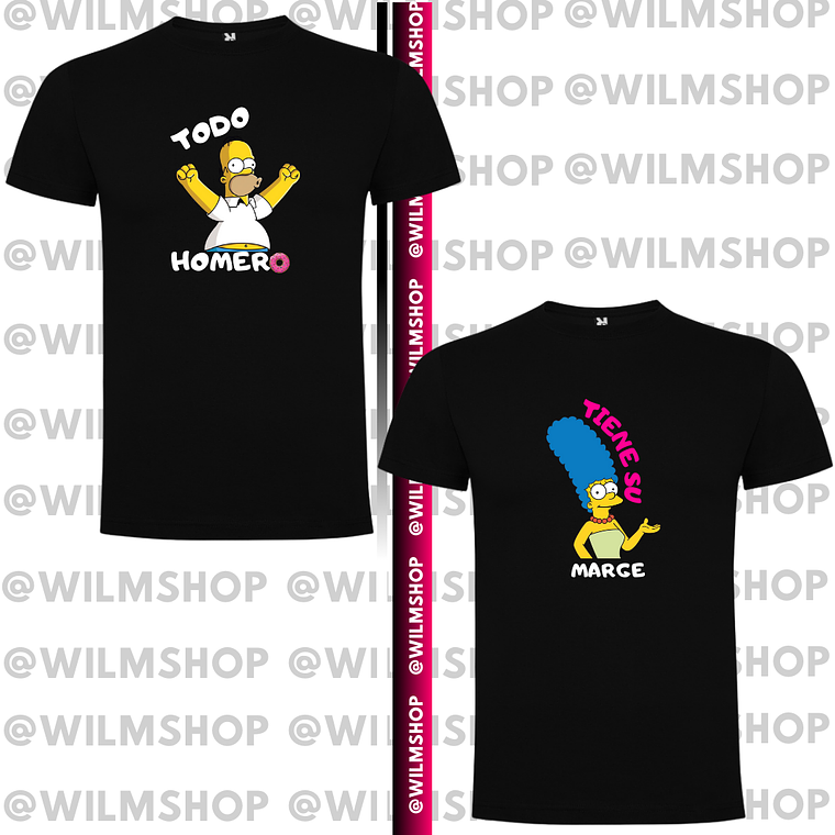 PACK POLERA COUPLE LOS SIMPSON #2 3