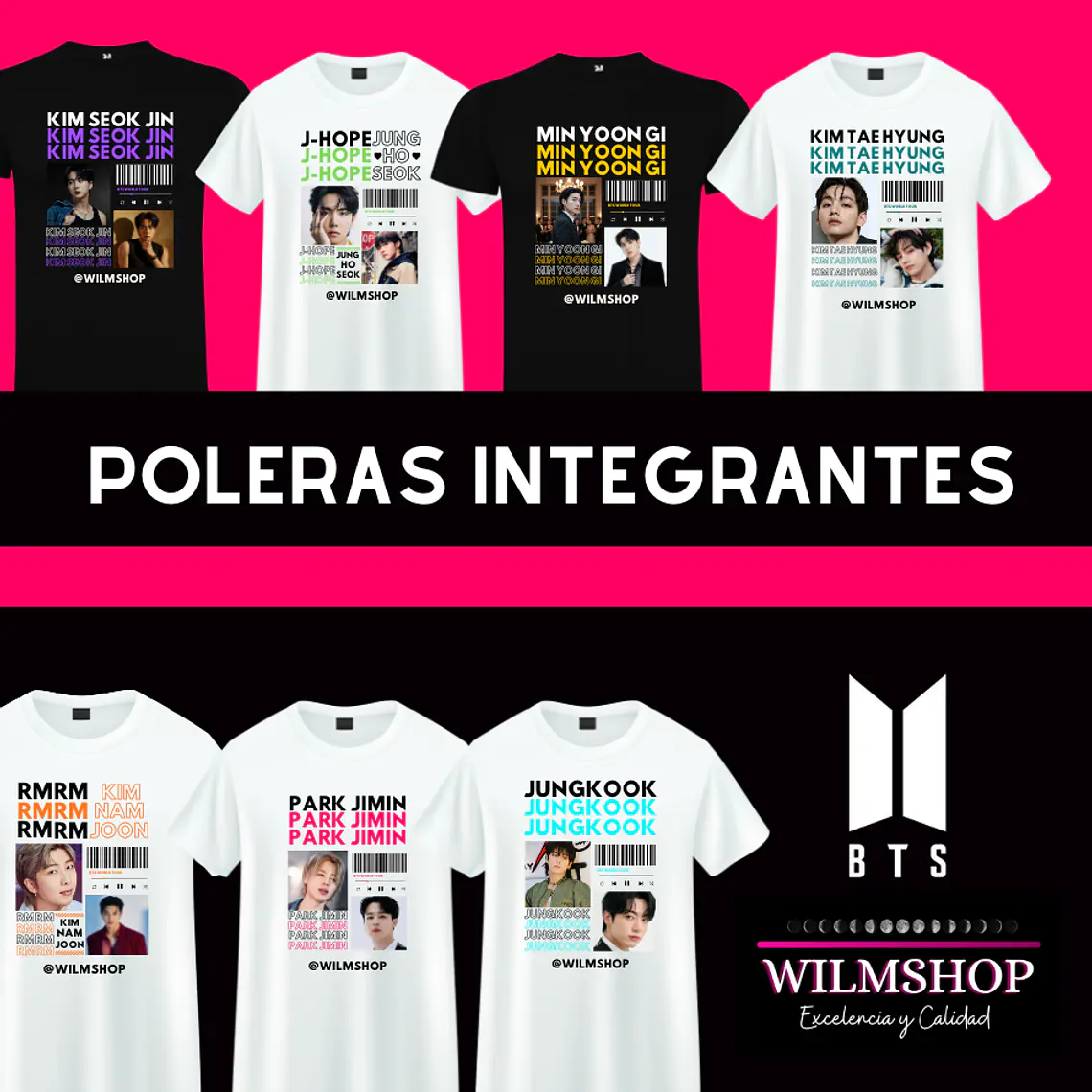 POLERA BTS INTEGRANTES 1