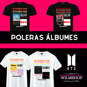 POLERA BTS ÁLBUMES 
