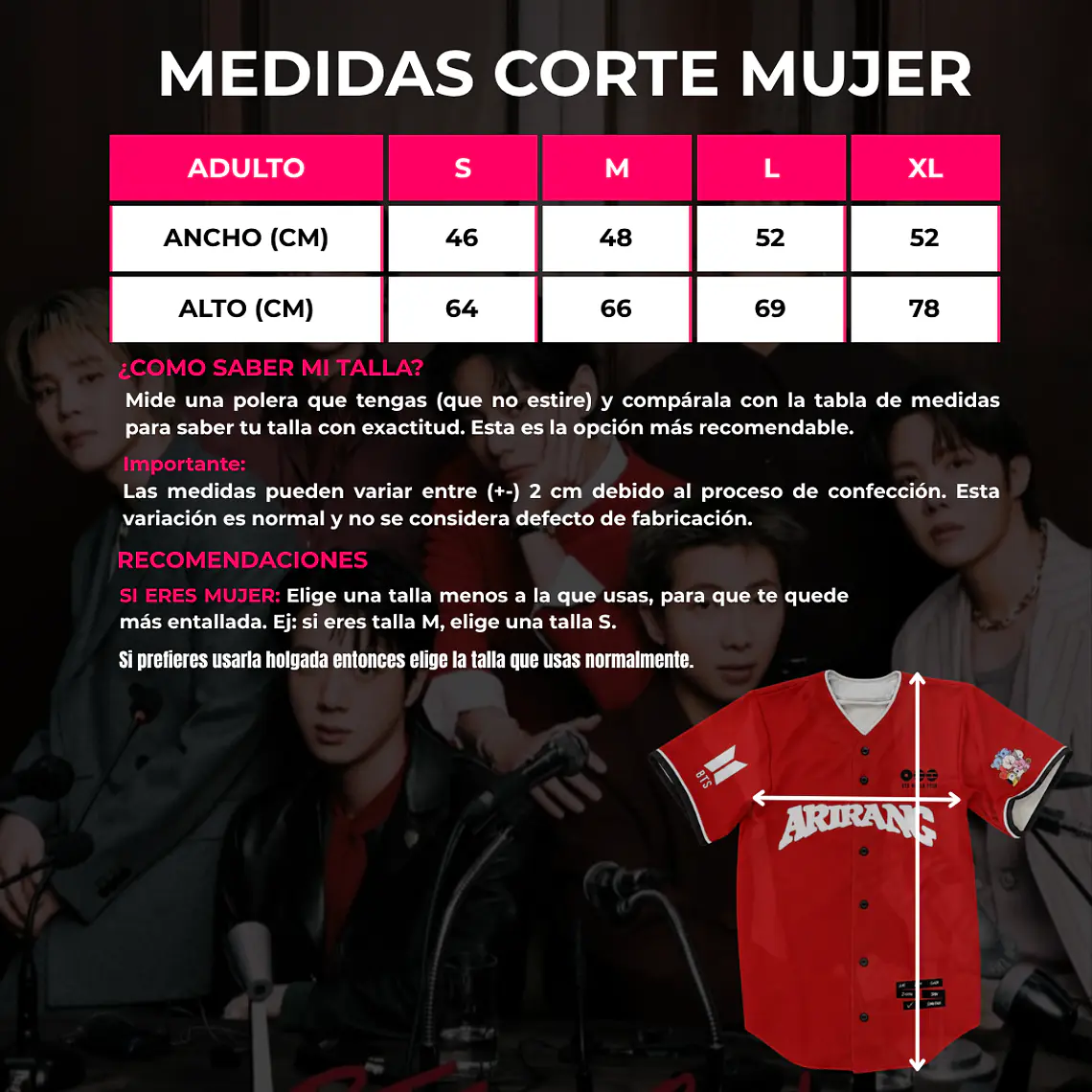 CAMISETA MUJER ARIRANG WORLD TOUR #1 2