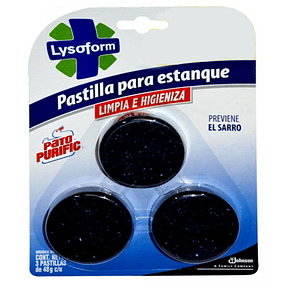 Pastilla Estanque Wc Azul Lysoform 3Un