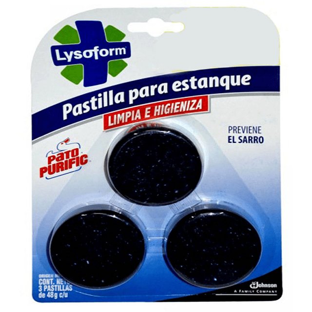 Pastilla Estanque Wc Azul Lysoform 3Un