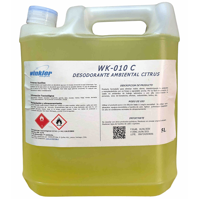 Desodorante Ambiental Citrus WK-010C 5Lt