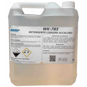 Detergente Liquido Alcalino con Espuma WK-785 5Lt