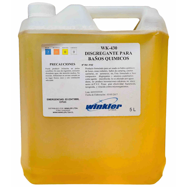 Disgregante Desodorizante Baños Quimicos WK-430 5Lt